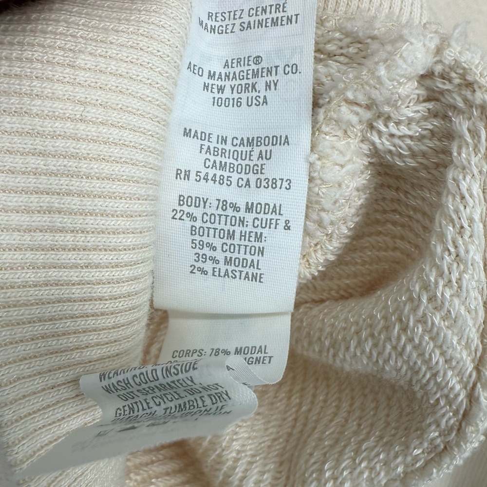 Offline by Aerie Free Spirit Summer Terry Crewneck Sweatshirt M - Picture 5 of 9